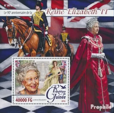 Produktbild von Briefmarken Guinea 2016 Mi Block 2610 (kompl. Ausgabe) postfrisch Königin Elizabeth II