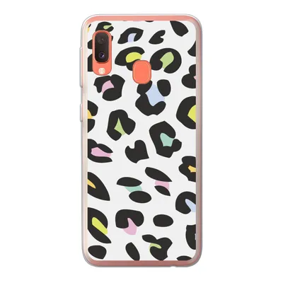 Produktbild von MuchoWow® Handyhülle Schutzhülle Hülle für Samsung Galaxy A20e Pantherdruck - Farben - Schwarz Silikon Softcase Handy Hülle - Abdeckung
