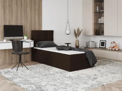 Produktbild von Boxspringbett mit Bettkasten Ewora Mini 70x200 cm Kinderbett, Jugendbett, Einzelbetten, Bett, Stauraum Polsterbett, Matratze