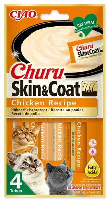 Obrázek produktu pro Churu Cat Skin&Coat Chicken Recipe 4x14g