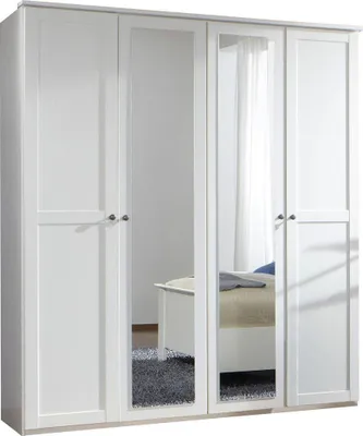 Produktbild von Kleiderschrank Chalet Schlafzimmerschrank Spiegel Ausführung wählbarweiß