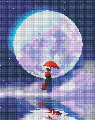 Immagine prodotto di Ideyka Diamante dipinto con luna misteriosa 40x50cm - 1 set