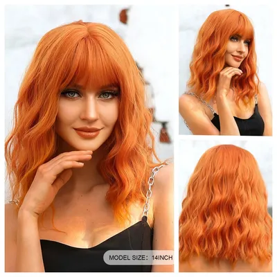 Obrázek produktu pro SassyGoods Dámská paruka Orange - Krátké vlasy - Copper Ginger - 40 cm - Paruka pro ženy
