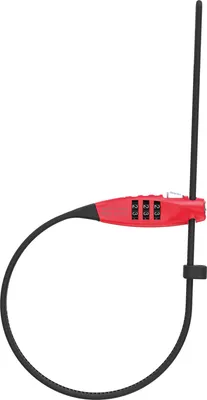 Produktbild von ABUS Kabelschloss Combiflex TravelGuard – Schloss zur Sicherung von Helm, Kinderwagen, Skiern und Gepäck – 45 cm Kabellänge – mit Zahlencode – Rot