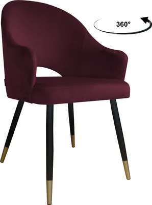 Obrázok produktu pre Samotočivé kreslo Velvet s čiernou a zlatou základňou MG02