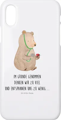 Produktbild von Mr. & Mrs. Panda Iphone 10 Handyhülle Bär Arzt - Weiß - Geschenk, Professor, Handy, Professorin, Doktor, Case, X, Ärztin, Cover, Teddybär