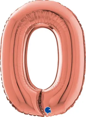 Obrázok produktu pre Obrovský balón s číslom 26"/66cm | Rosegold #0