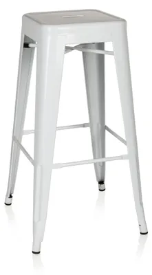 Produktbild von hjh OFFICE Barhocker VANTAGGIO HIGH Metall Hocker bis 150 kg belastbar Sitzhöhe 77 cm