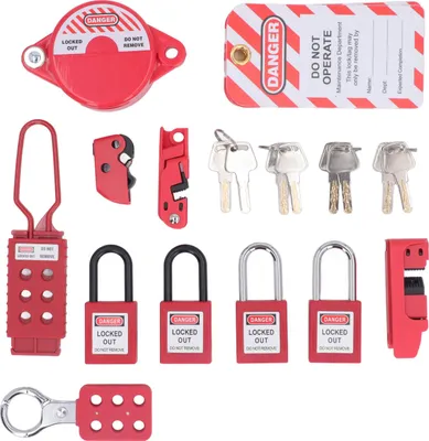 Obrázek produktu pro Elektrická sada pro uzamčení a označení Multifunkční sada bezpečnostních zámků pro mechanicko-elektrická zařízení