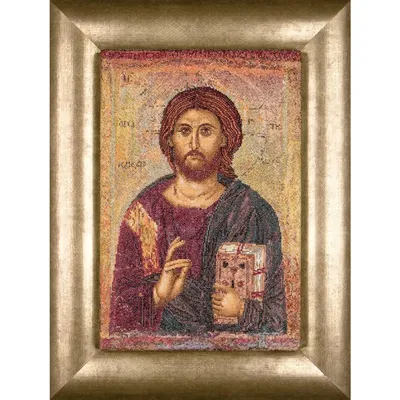 Zdjęcie produktu dla Zestaw do haftu krzyżykowego Thea Gouverneur "Ikona Chrystusa Pantokratora Aida", wzór do liczenia, 22x34cm
