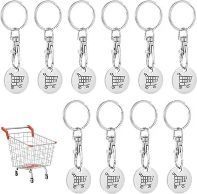 Obrázok produktu pre Prívesok na kľúče z nehrdzavejúcej ocele s odblokovacím mechanizmom – balenie po 10 kusoch
