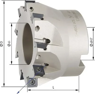 Produktbild von IHTec Eckmesserkopf 90Grad Z6 Innenkühlung D50mm für SOMT09