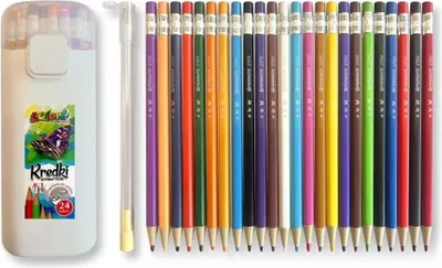 Imagen del producto de Lápices de colores automáticos, 24 colores, con sacapuntas, marca PENMATE