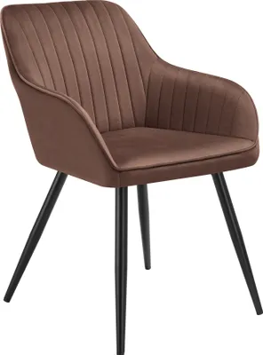 Produktbild von tectake® Esszimmerstuhl Marilyn gepolstert, in Samtoptik, gesteppt 58 x 62 x 82 cm