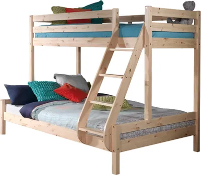 Produktbild von Etagenbett Triple 3-Sitzer Holz - Kieferholz