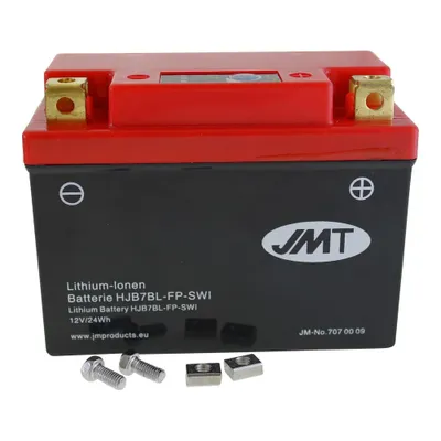 Produktbild von Lithium-Ionen-Batterie JMT HJB7BL-FP, 12 V 2 Ah, Pluspol rechts, DIN 50712