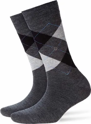 Produktbild von Burlington Damen Socken MARYLEBONE - Kurzstrumpf, Rautenmuster, Onesize, 36-41 anthrazit