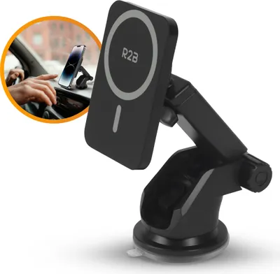 Produktbild von R2B Handyhalterung Auto Magsafe, Armaturenbrett, Scheibe, Saugnapf und lüftungsgitter