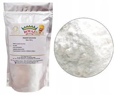 Produktbild von Zitronensäure 1Kg Lebensmittelqualität Rein E330 Royal Brand