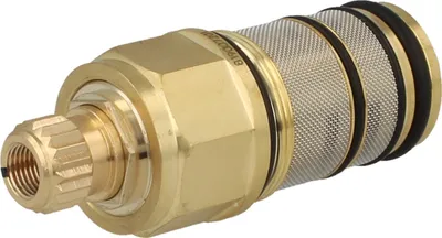 A close-up studio shot of a plumbing valve component.