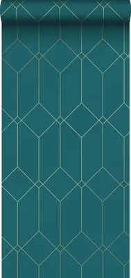 Obrázek produktu pro ESTAhome tapeta Art Decó vzor zlatá, zelená a modrá - 139224 - 0,53 x 10,05 m