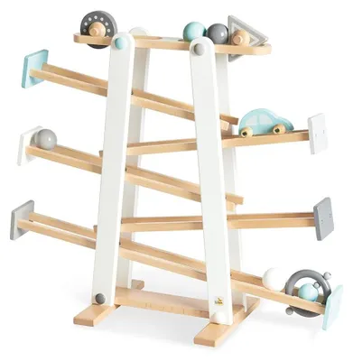 Produktbild von Holz-Kugelbahn – 9-teilig – Marmorlaufbahn Kuno – 68 x 25 x 56 cm