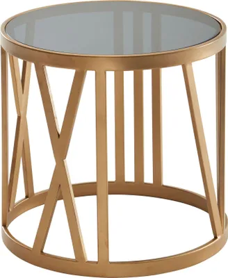 Produktbild von Beistelltisch FineBuy Sofatisch Glas Metall Ø 45 cm Wohnzimmertisch Rund Tisch