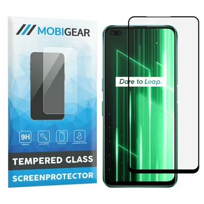 Produktbild von Mobigear Premium  Realme X50 Panzerglas Gehärtetes Glas Displayschutz - Hüllenfreundlich - Schwarz