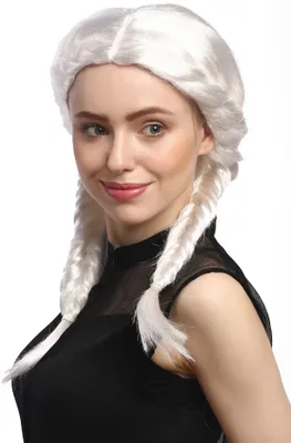Produktbild von WIG ME UP Perücke Weiß Zöpfe Geflochten DEC260-P68