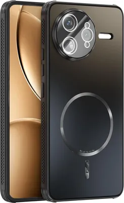 Produktbild von Matte PC TPU Hülle für Xiaomi Poco F7 Ultra/Redmi K80 Pro Magnetische Handyhülle mit Linsenabdeckung und Wärmeableitung Stoßstange Schwarz
