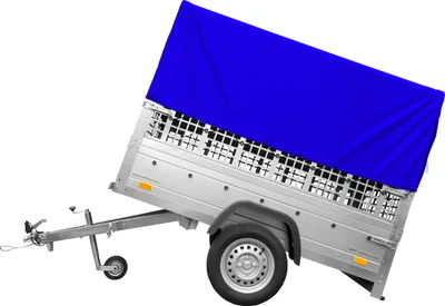 Obrázek produktu pro Přívěs Garden Trailer 200 KIPP s síťovanými bočnicemi, rámem H-800 a modrou plachtou
