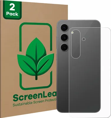 Produktbild von 2x ScreenLeaf Schutzfolie für Samsung Galaxy S24 FE (Rückseite) nachhaltiger Displayschutz Display Schutz Folie Klar Transparent