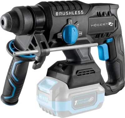 Produktbild von HÖGERT TECHNIK Akku-Kombihammer 18V Bürstenlos, 2,0 J Schlagenergie, SDS+ Bohrfutter, 4600 IPM, Meißelfunktion, LED-Beleuchtung, ohne Akku, Ideal für Beton, Holz, und Metall