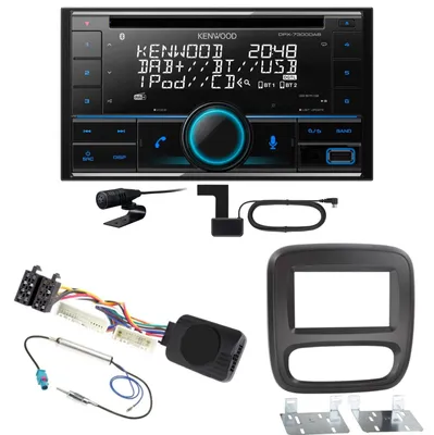 Produktbild von Kenwood DPX-7300DAB Bluetooth Digitalradio USB CD Einbauset für Fiat Talento