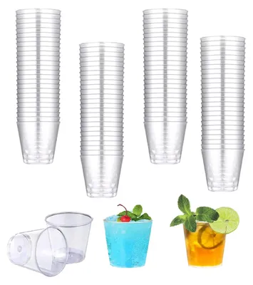 Produktbild von Set mit 100 wiederverwendbaren Kunststoff-Shotgläsern, 30 ml