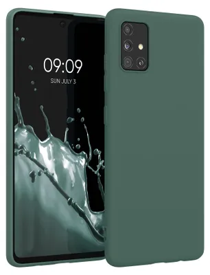 Produktbild von kwmobile Handyhülle für Samsung Galaxy A51 Hülle - TPU Case - Kabelloses Laden - Schutzhülle Cover in Tannengrün