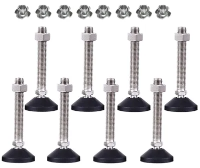 Obrázek produktu pro 8 kusů nastavovacích nožiček M10 x 100 mm, nastavitelné nožky