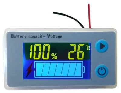LCD-Batterie-Kapazitätsmesser Voltmeter 12V mit Temperatur
