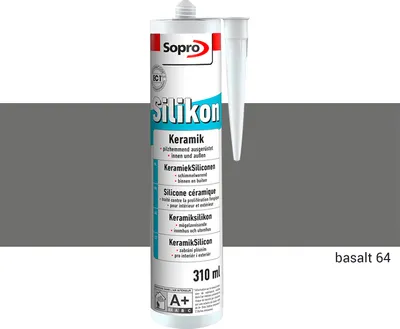 Produktbild von Sopro Silikon Keramik Fugen Fliesen 310ml Abdichtung Farbe basalt 1 Stück