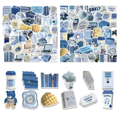 Productafbeelding van Stickerpakket met 100 esthetische vinylstickers voor waterflessen en meer