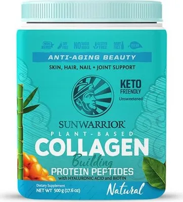Zdjęcie produktu dla Sunwarrior Collagen Building Protein Peptides 500 g naturalny / Białka roślinne / Smaczne białko roślinne z kwasem hialuronowym wspomagające produkcję kolagenu