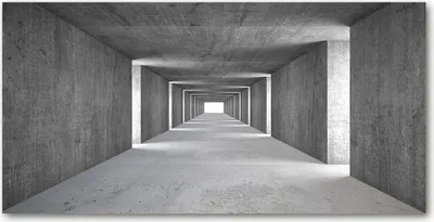 Produktbild von Tulup® Leinwandbild - 120x60 cm - Wandkunst - Drucke auf Leinwand - Leinwanddruck - Kunst: modern & klassisch - Grau - Beton-Tunnel