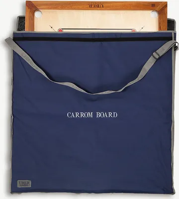 Produktbild von Premium Carrom Board Set - Komplettes Spiel - 7 KG - 74 x 74cm - ECO Hartholz Indien hergestellt - Mit Tisch & Tasche