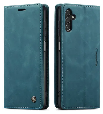 Produktbild von Galaxy A13 5G Hülle, Retro Kunstledertasche mit Standfunktion Schutzhülle für Samsung Galaxy A13 5G Blau