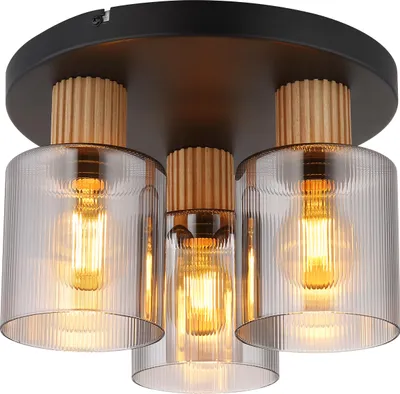 Produktbild von Globo Lighting Deckenleuchte Metall schwarz matt, 3x E27