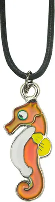 Produktbild von Stimmungskette Seepferdchen, Kette Anhänger Modeschmuck Ketten Geschenke Schmuck Seepferd