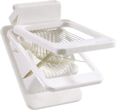 Obrázek produktu pro Nůž na krájení vajec – 1 kus – bílý – ocel a plast