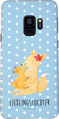 Produktbild von Mr. & Mrs. Panda Samsung Galaxy S9 Handyhülle Fuchs Mama - Blau Pastell - Geschenk, Cover, Muttertag, Tochter, Mutter, Handy Case, Schutzhülle, Schoß, Hülle