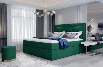 Obrázok produktu pre Boxspringová posteľ s úložným priestorom 180x200 TERIVO - zelená