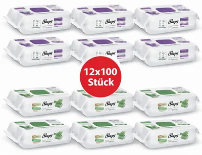 Produktbild von Sleepy Easy Clean Oberflächenreinigungstücher – 6x100 Orchidee + 6x100 Pine | Büro Reinigung